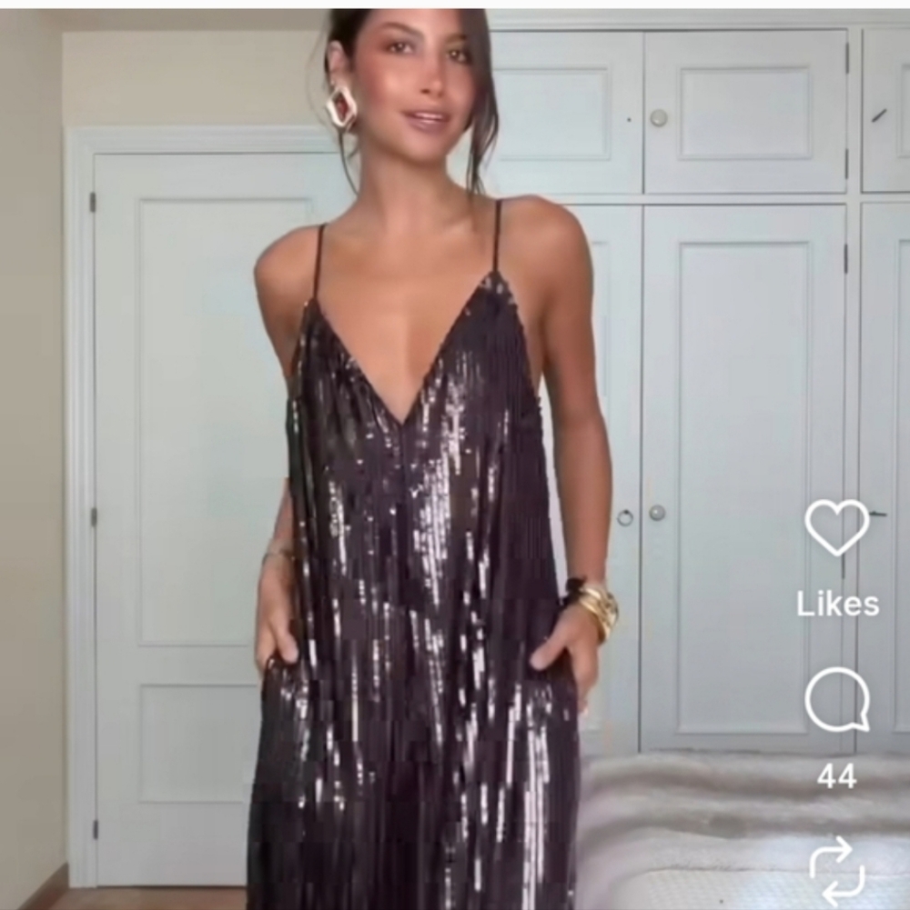 Zara LIMITED EDITION SEQUIN BALLOON JUMPSUIT Size S and L - Picture 8 of 13